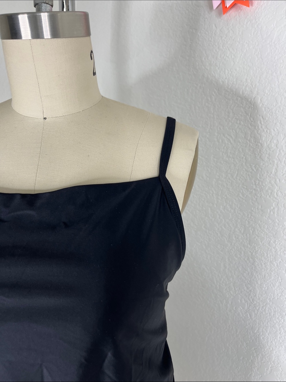 PinkBlush Black Scoop Front Low Back Ruched One-Piece Maternity Swimsuit - Picture 3 of 9